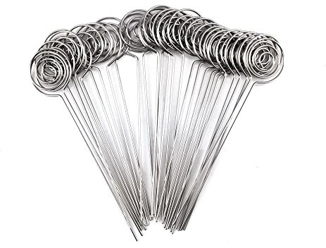 Honbay 30pcs DIY Round Shape Ring Loop Craft Wire Clip Table Card Note Photo Memo Holder Metal Clamp Clay Cake Decoration Accessories