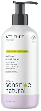 ATTITUDE Hand Soap for Sensitive Skin with Oat and Chamomile, EWG Verified, Dermatologically Tested, Vegan, 473 mL