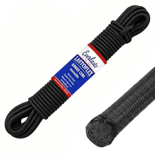Everlasto 'Lastoflex' elastisk chock bungee-rep svart 4 mm x 20 m