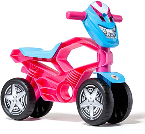 M MOLTO | Moto Courroies My First Rose | Moto Enfant à 4 Roues Tout Terrain, Jouets pour Enfants sûrs et résistants | Favorise Le développement des Enfants | De 12 à 36 Mois