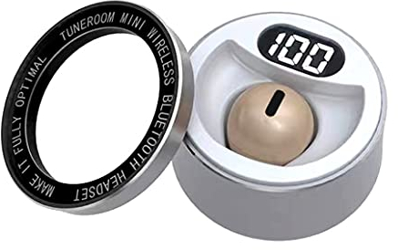 SZHTFX - Auricolari Bluetooth 5.1 invisibili con indicatore di alimentazione LED, auricolari wireless sportivi con microfono, ricarica rapida 300 mAh, IPX5, viaggi, lavoro