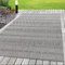 SIMPEX Outdoor Teppich, Boho-Design, Teppich Grau, 140 x 200 cm, Teppich skandinavischen Stil, Küche, Balkon, Terrasse, Garten, Picknick
