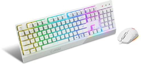 MSI S11-04UK305-CLA tastiera Mouse incluso Gaming USB QWERTY Inglese UK Bianco (VIGOR GK30 COMBO WHITE UK) - Versione UK