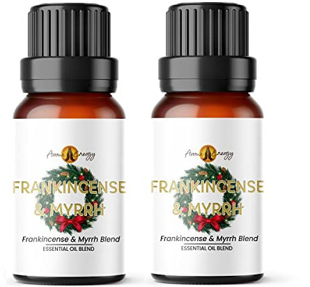 Aroma Energy | Frankincense & Myrrh Essential Oil Blend - 20ml (2 x 10ml Bottles) - 100% Pure & Natural