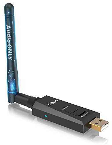 YMOO USB Bluetooth Audio Adapter 5,3, Wireless Audio Sender Bluetooth Stick mit aptX Low Latency Bluetooth Audio Splitter für PS5/PS4 Computer Windows 11/10/8.1