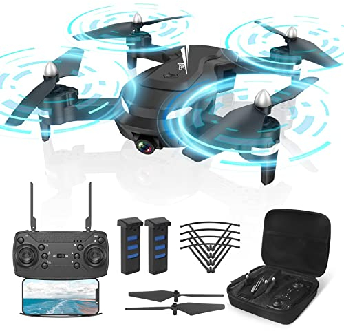 Wipkviey T26 Drohne mit Kamera 1080P, RC Faltbare FPV Quadcopter mit 2 Batterien, 26-30 Min. Flug, 3D Flip, Schwerkraftsensor, Headless Mode, Ein-Tasten-Start/Landung