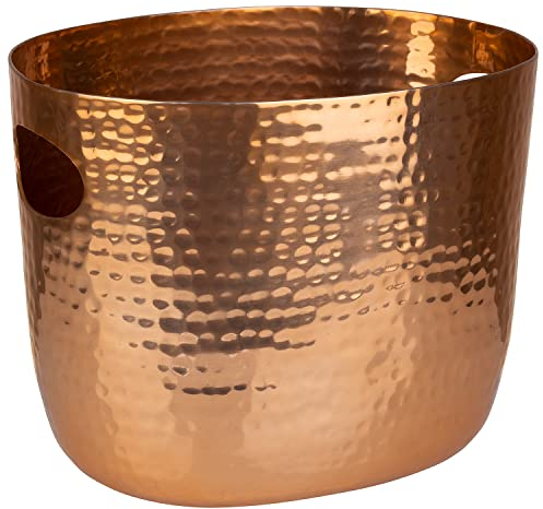 APS 36108 - Refrigeratore per vino e spumante LARGE, in alluminio, due tasche laterali, per 1-2 bottiglie, 25,5 x 19 x 20 cm, effetto rame