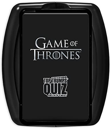 Top Trumps Game of Thrones Quiz-Spiel; unterhaltsames Wissenswertes zum Erkunden Ihrer Lieblingsfiguren von Westeros wie The Starks, Lannisters, Baratheons und mehr, lustiges Familienspiel für Kinder
