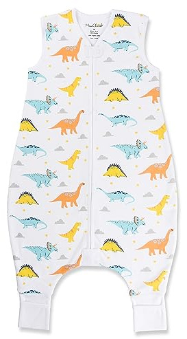 Mama Cheetah sovsäck för småbarn med fötter 2T, 1.0 TOG organisk bomull baby bärbara filtar med ben, baby sovsäck för vandrare, tidig promenad, medium