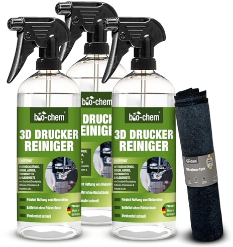 Bio-Chem Nettoyant pour imprimante 3D - 3X 750ml | Produit pour lit d'impression des imprimantes 3D, pièces de PC et Autres appareils électroniques