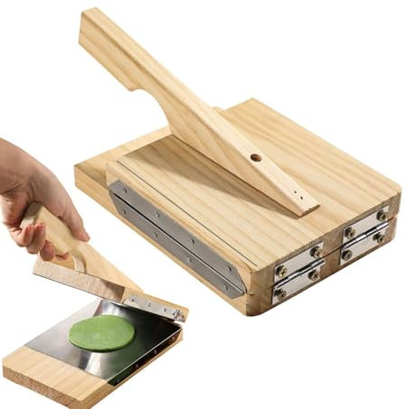 Pressa per gnocchi, pressa per tortilla in legno,Strumento per pressa manuale per pasticceria da cucina | Accessorio per gadget da cucina, pressa per avvolgimento di gnocchi multifunzionale per cucine