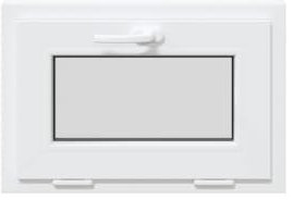 vidaXL Kellerfenster RISOR 60x40 cm Kipp 2-fach Verglasung Weiß, Gartenhaus Fenster, Ausstiegsfenster, Kippfenster, Fenster im Keller