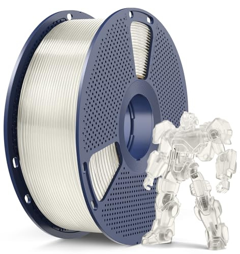 SUNLU PETG Filament 1.75 mm, Hochfestes 3D Drucker Filament PETG, Unübertroffene Haltbarkeit Flexibilität, 3D Druckfilament 1,75mm, Passt für die meisten FDM Drucker, 1kg Spule, petg Transparentweiß