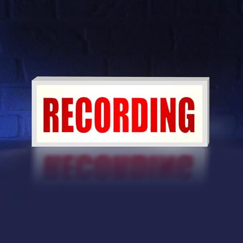 RECORDING Studio LED-ljus, upplyst skylt, många belysningslägen trådlös användning med fjärrkontroll, för inspelning av radiofält pub heminredning