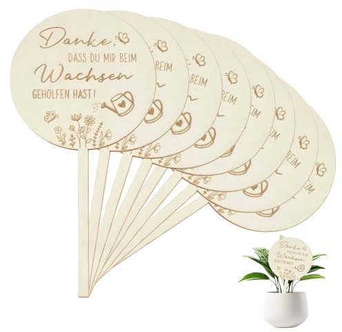 XFSRG Etiquetas Plantas Madera Marcadores Jardín Decorativos Palillos Macetas Etiquetas Ecológicas Naturales Accesorios Huerto Jardineras (2# Hervidor)