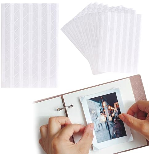 2550PCS Clear Photo Corners Self Adhesive, Photo Preservation for Scrapbooks, Albums and DIY Crafts (Angle Side 1.0cm)