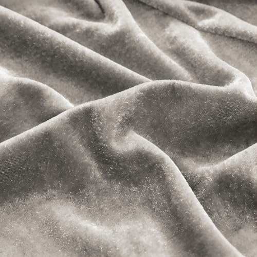Tela de terciopelo por metros, 2 m x 155 cm, color gris, tela decorativa de terciopelo por metros, para cortinas, manteles, fundas de sofá