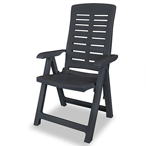 Ipae-Progarden Yuma - Sillón Plegable (60 x 61 x 109 cm), Color Gris