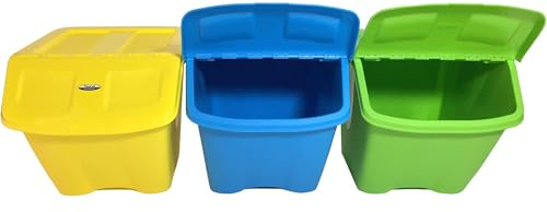 Redmon Since 1883 10 Gallon Stackable Shutter 3 PC Set Bins (7319)