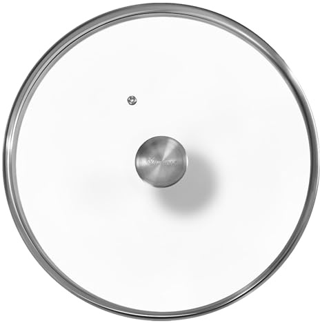 Victoria Round 13-Inch Glass Lid for Cast Iron Skillet or Pan, Custom Made for Only Victoria Brand, Diameter 12.1-Inch