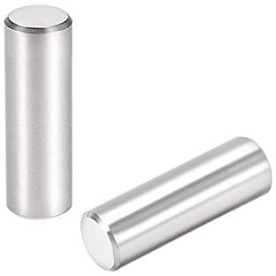 sourcing map 15Pcs 8mm X 25mm Dowel Pin 304 Stainless Steel Cylindrical Shelf Support Pin Fasten Elements Silver Tone