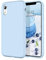 DOMAVER Case for iPhone XR Case Liquid Silicone Slim Lightweight Smooth Soft Gel Rubber Microfiber Lining Cushion Texture Cover Protective Shockproof Phone Cases for iPhone XR – Light Blue