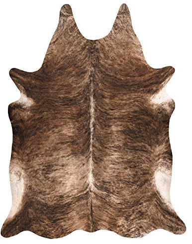 rugsx Alfombra de Cuero de Vaca Artificial, Vaca, patrón de Animales, Cuero de imitación, Alfombra de área para la Sala de Estar, el hogar, el Dormitorio, DIY Crafts marrón 100x150 cm