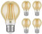 ledscom.de 5 Stück E27 LED Leuchtmittel, A60, extra warmweiß (2400 K), 7 W, 778lm, 3-Stufen-Dimmer, goldfarben