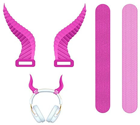 Lipfer Cool Horns Cashphone Pièce pour Les Écouteurs sur-Auriculaires, Accessoires De Casque De Jeu Cosplay pour Les Joueurs E-Sports Les Ancres Audio avec Accessoires Réglables