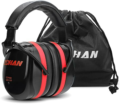 ZOHAN Ear Defenders for Adults Hearing Protection Ear Muffs for Work DIY and Autism – Comfortable Safety Ear Protectors with Adjustable Headband for SNR 34dB Noise Reduction