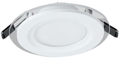 Vetrineinrete® Pannello led slim incasso bordo in vetro 24 watt cct tre colorazione di luce calda fredda naturale (Rotondo)