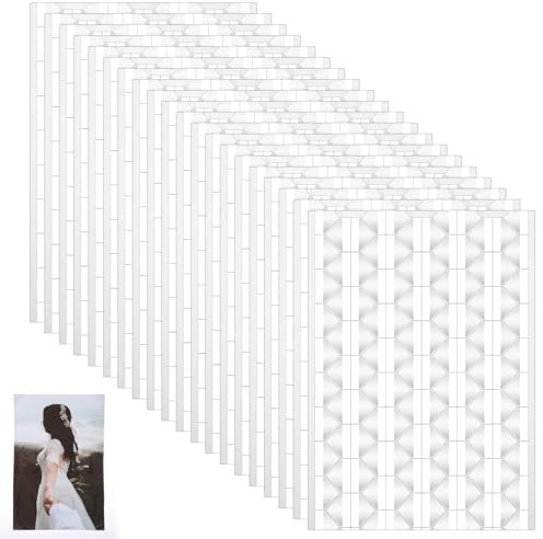 Bewudy 2040 Stück Selbstklebende Fotoecken Aufkleber, Transparent Fotoecken Selbstklebend Randaufkleber Fotoecken zum Kleben Foto Ecken Aufkleber für Bilder Alben Scrapbook DIY Basteln Bilder