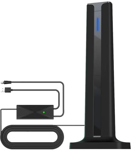 Huhudyy Antena de TV con Amplificador Interior Digital 4K 1080P HD Antena HDTV de Alcance de 120 Millas con Amplificador
