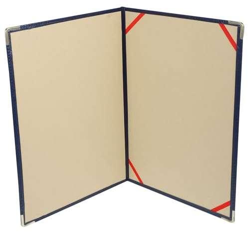 DIYEAH Organiseur de Portefeuille Structure Raisonnable en Papier et Fer et Classeurs pour Documents Bleu pour Notes Professionnelles