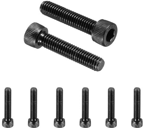 PATIKIL 10 Pcs M6 x 30 mm Hex Socket Head Cap Screws Bolts, 12.9 Grade Carbon Steel Socket Drive Screws, Black Oxide, Full Threads
