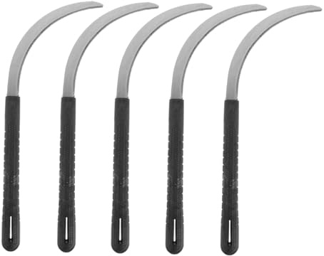 BESPORTBLE 5pcs Effortless Garden Weeding Tool Mowing Sickle Light Serration Folding Scythe Root Remover for Gardening