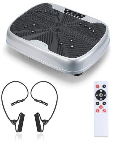 Placa vibratoria 4D, 99 niveles de intensidad, 6 programas de entrenamiento, gimnasio doméstico, entrenamiento de cuerpo completo, musculatura, masajeador, quema de grasa, musculatura, equipo