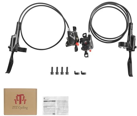 ZTZ MT200 MTB Hydraulic Disc Brakes Set Left Front 800mm Right Rear 1450mm Mountain Bike Hydraulic Brake Mountain Bike Bicycle Disc Brake 2 Piston