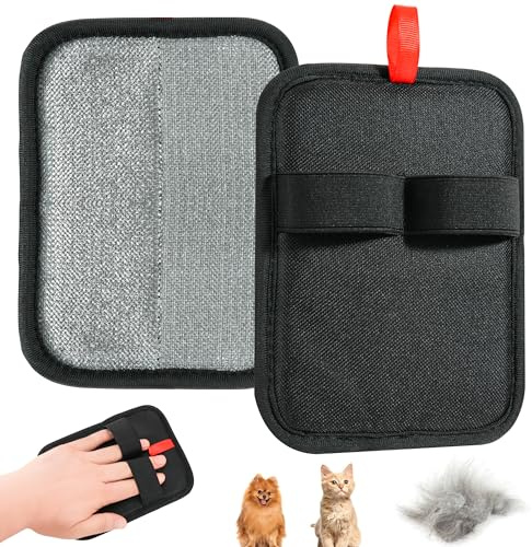 TEHAYSH Gants électrostatiques d'épilation d'animaux – Gant réutilisable pour poils de chien/chat et gants de toilettage pour canapé, tapis, meubles – Gant électrostatique amélioré pour poils de chien