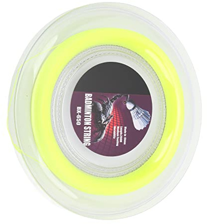 ARTOCT Corda da Badminton, Fibra Multifilamento da 0,72 Mm, Bobina da 200 M, per Allenamento Quotidiano Amatoriale, Giallo Fluorescente