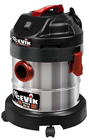 CEVIK PRO CE-PRO20X Aspiradora Industrial 1250W Inoxidable Sólidos y Líquidos con Soplador Depósito 20L Accesorios Incluidos