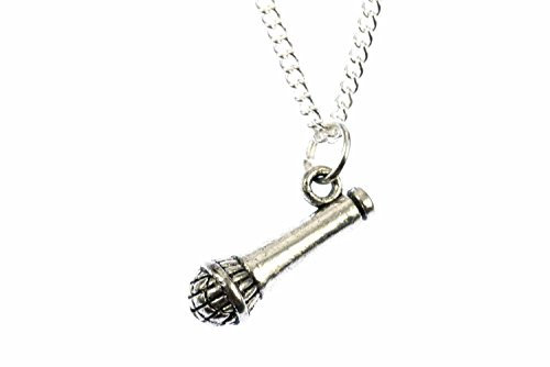 Miniblings Microfono Micro Musica Collana - Gioielli Moda a Mano Ho Ciondolo Catena Lunghezza: 45cm - cantante Musicista Mic Mike