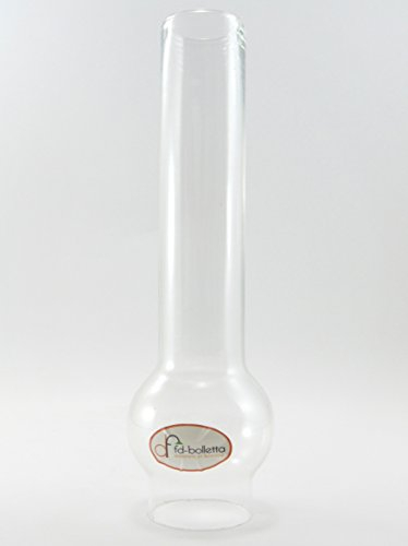 Cloche de rechange en verre transparent pour lampe à huile et à pétrole Taille maximale : hauteur de 25,7 cm et diamètre extérieur de la bouche de 5,2 cm