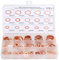 150Pcs Rondelles en Cuivre Assortiment Kit, 15 Tailles, M5 à M22, Assortiment de Joint Rondelle Plate en Laiton, pour Bagues d'Étanchéité et Joint de Bouchon de Vidange
