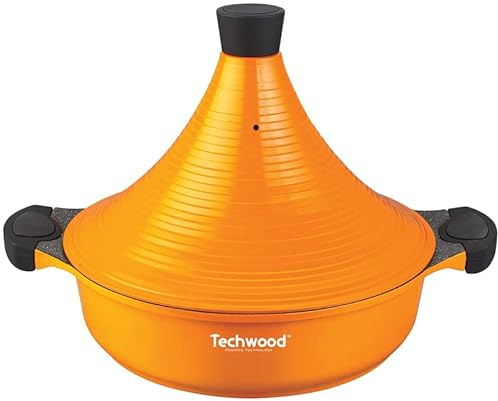 Techwood TAJINE Ø28 cm aluminium och porslin, orange TAJ-245