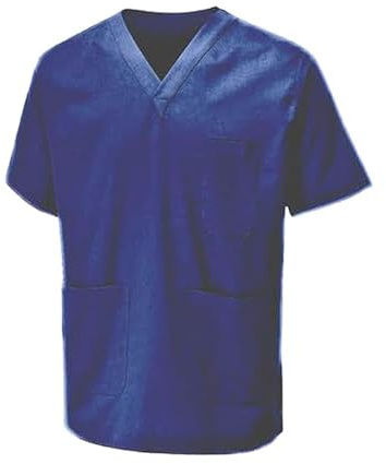 Sky Unisex Medical Scrub Tunic Tops - Nursing Tops for Women & Men | Medical Uniforms & Scrubs Set | Lightweight Nurse Uniform for Women | Work Tops for Women UK, Navy, L