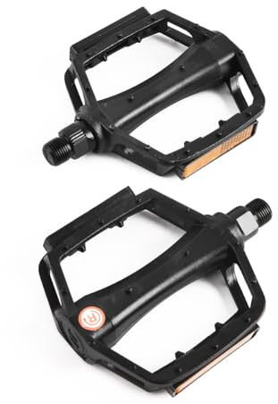 EIRONA A Pair Bike Pedals, Lightweight Platform Pedals with Reflector for Mountain Bike Road Bike BMX/MTB Bike, Threads Size 9/16
