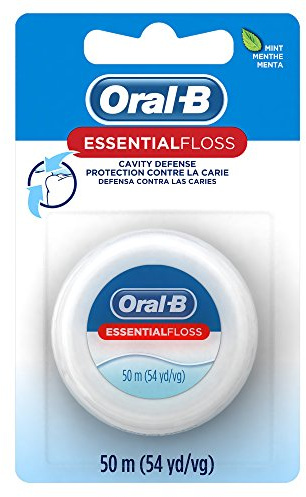 Oral-B Dental Floss, Essential Floss, Mint, Waxed, 54 Yd (Pack of 24)
