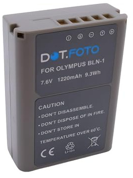 Dot.Foto BLN-1 Premium 7.6v / 1220mAh Akku für Olympus OM-D E-M1, E-M5, E-M5 II, Pen E-P5, Pen-F, HLD-6