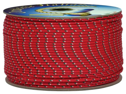 Corderie Italiane 006038436 Cordino Colorato Hobby Fantasy, Rosso, 2 mm, 100 mt